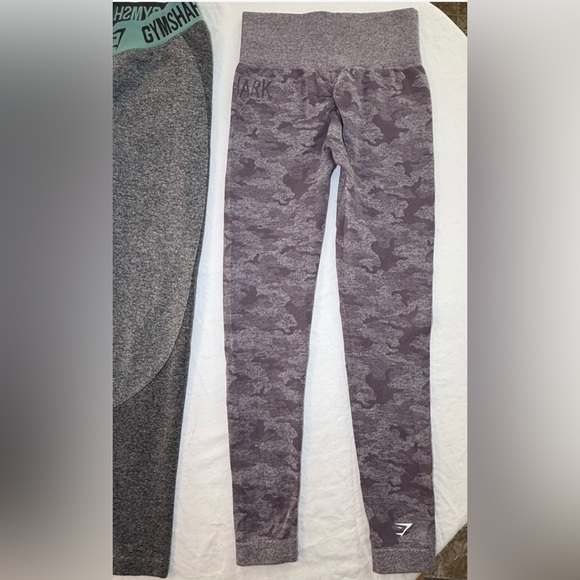 Gymshark Womens Leggings Gray Flex High Rise & Pink Camo Seamless Size S Small - Picture 8 of 11